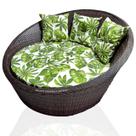 Poltrona Chase Redonda, Sofá, Chaise, Orbit - 1m55cm em Fibra Sintética - Decorações, Jardins, Varandas e Coberturas