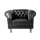 Poltrona Chesterfield Capitonê Duque Corano Preto Decoração, Recepção, Salas de Tv e Estar Barbearia