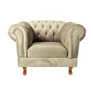 Poltrona Chesterfield Capitonê Duque Suede Bege Decoração, Recepção, Salas de Tv e Estar Poltrona Chesterfield Capitonê Duque Suede Bege Decoração, Recepção, Salas de Tv e Estar