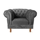 Poltrona Chesterfield Capitonê Duque Suede Cinza Chumbo Decoração, Recepção, Salas de Tv e Estar Poltrona Chesterfield Capitonê Duque Suede Cinza Chumbo Decoração, Recepção, Salas de Tv e Estar