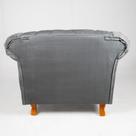 Poltrona Chesterfield Capitone Suede Cinza Decorativa / Sala, Tv, Estar, Recepção