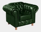 Poltrona Chesterfield com Capitonê Luís Xv Verde Poltrona Chesterfield com Capitonê Luís Xv Verde