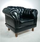 Poltrona Chesterfield Duque Corano Preto Sala Recepcao Barbearia