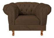 Poltrona Chesterfield Duque Marrom Luxo - Suede / decoração, recepção, barbearia, sala tv estar Poltrona Chesterfield Duque Marrom Luxo - Suede / decoração, recepção, barbearia, sala tv estar