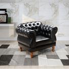 Poltrona Chesterfield Duquesa Capitonê Retro