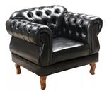 Poltrona Chesterfield Elisabeth Capitonê Corano Preto