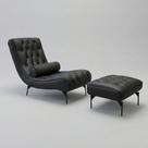 Poltrona Chesterfield Espreguiçadeira A300 Cor:Preto
