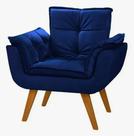 Poltrona Chesterfield Luxo Opala SALA/RECEPÇÃO/ESCRITÓRIO AZUL MARINHO