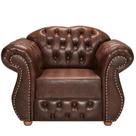 Poltrona Chesterfield Merlo Courano Marrom Decoracao , Sala estar, tv, recepção, barbearia