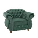 Poltrona Chesterfield Merlo Suede Verde / Decoracao , Sala estar, tv, recepção, barbearia