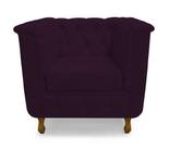 Poltrona Chesterfield Retro Capitonê Veludo Roxo - Casa & Estofados Poltrona Chesterfield Retro Capitonê Veludo Roxo - Casa & Estofados