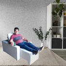 Poltrona Com Assento Retratil Eletrico Imperial Linho Conforto Modernidade e Requinte