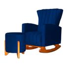 Poltrona Com Balanço E Puff Melinda Suede Azul Marinho Ms Decor Poltrona Com Balanço E Puff Melinda Suede Azul Marinho Ms Decor
