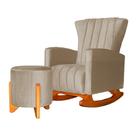 Poltrona Com Balanço E Puff Melinda Suede Capuccino Ms Decor Poltrona Com Balanço E Puff Melinda Suede Capuccino Ms Decor