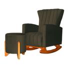 Poltrona Com Balanço E Puff Melinda Suede Marrom Ms Decor Poltrona Com Balanço E Puff Melinda Suede Marrom Ms Decor