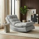 Poltrona Com Leve Balanço Para Sala Quarto Área de Leitura Conforto Relaxante Balance Tecido Bouclé Premium De Luxo