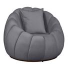 Poltrona Concha com Almofada Base Fixa Veludo Grafite - Belliv Decor Poltrona Concha com Almofada Base Fixa Veludo Grafite - Belliv Decor