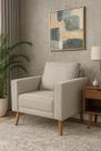 Poltrona Confortável Beny Plus em Linho para Decoração Escolha sua Cor Ideal