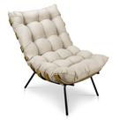 Poltrona Costela Suede Base Metálica - Pallazio Poltrona Costela Suede Base Metálica - Pallazio