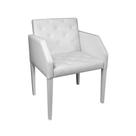 Poltrona Costura Capitonê Sala Espera Escritório - Branco - Cor: Branco Poltrona Costura Capitonê Sala Espera Escritório - Branco - Cor: Branco