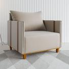Poltrona Crystal Linho Bronze/Durango - Viero Móveis