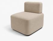 Poltrona Cubo Decorativas Modernas para Sala Suede Cor:Suede Bege