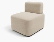 Poltrona Cubo Moderna Compacta para Sala Luxo Bouclé Cor:Bouclé Bege