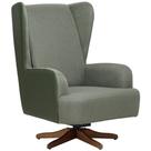 Poltrona de Amamentação Balanço Giratória Liz D02 material sintético Tramado Verde C-296 C-120 - Lyam Decor