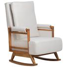 Poltrona de Amamentação Com Balanço Base Nina Líria D02 Linho Off White B-410 - Lyam Decor Poltrona de Amamentação Com Balanço Base Nina Líria D02 Linho Off White B-410 - Lyam Decor