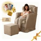 Poltrona de Amamentação com Balanço e Puff Premium Super Conforto 4 Ebooks de Brinde