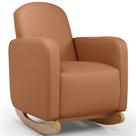 Poltrona de Amamentação com Balanço Orgânica Saori W01 material sintético Mocca - Lyam Decor