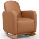 Poltrona de Amamentação com Balanço Orgânica Saori W01 material sintético Mocca - Lyam Decor