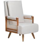 Poltrona de Amamentação Fixa Pés Manu Líria D02 Linho Off White B-410 - Lyam Decor Poltrona de Amamentação Fixa Pés Manu Líria D02 Linho Off White B-410 - Lyam Decor