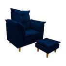 Poltrona De Amamentação + Puff Luana Yamin Sofia Loana Pés Madeira Suede Poltrona De Amamentação + Puff Luana Yamin Sofia Loana Pés Madeira Suede