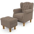 Poltrona de Amamentação Yara P02 Com Puff Paris Luis Xv L02 Bouclê Bege - Lyam Decor Poltrona de Amamentação Yara P02 Com Puff Paris Luis Xv L02 Bouclê Bege - Lyam Decor