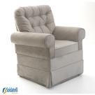 Poltrona de Balanço Tecido Botonê Suede Cru - Spazio