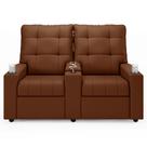 Poltrona de Cinema Reclinável 2 Lugares Baú USB Mallie FH9 Veludo Terracota - Mpozenato Poltrona de Cinema Reclinável 2 Lugares Baú USB Mallie FH9 Veludo Terracota - Mpozenato