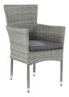 Poltrona De Jardim Monaco Aluminio E Fibra Cinza Importada