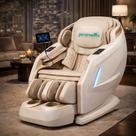 Poltrona de Massagem Evolution Pro 3D com Bluetooth, Aquecimento, Relaxante Zero Gravidade, Branca