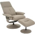 Poltrona de Massagem Reclinável Com Apoio Para Pés Holmes R01 PU Fendi - Lyam Decor