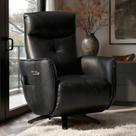 Poltrona de Massagem Reclinável Elétrica com Aquecimento Bravinni L07 material sintético Preto - Lyam Decor
