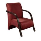 Poltrona Decorativa 1 Lugar Sevilha Braço Pé Madeira Confortável para Sala TV Espera Suede Bordô