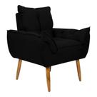 Poltrona Decorativa 88cm Com Pés Retrô Multimóveis Cr45269 Preto
