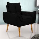 Poltrona Decorativa 88cm com Pés Retrô Multimóveis CR45269