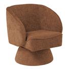 Poltrona Decorativa Agnes Base Giratória Linhão Aveludado Terracota - Nexta Casa Poltrona Decorativa Agnes Base Giratória Linhão Aveludado Terracota - Nexta Casa