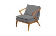Poltrona decorativa Agnes cinza escuro Poltrona decorativa Agnes cinza escuro