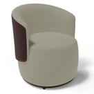 Poltrona Decorativa Aisha Orgânica Composê Sintético Marrom Com Suede Bege - Abmaza Poltrona Decorativa Aisha Orgânica Composê Sintético Marrom Com Suede Bege - Abmaza