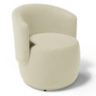 Poltrona Decorativa Aisha Orgânica Suede Bege Claro - Desk Design Poltrona Decorativa Aisha Orgânica Suede Bege Claro - Desk Design
