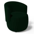Poltrona Decorativa Aisha Orgânica Veludo Verde Escuro - Desk Design