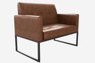 Poltrona Decorativa Alexia 2 Lugares Sintético Rustico Whisky L-482